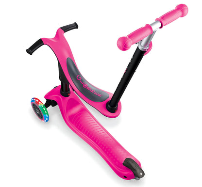 Globber Scooter Go Up Sporty Lights Pink