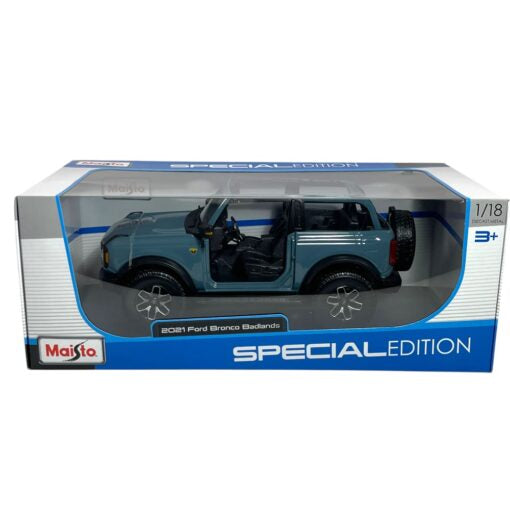D/C 1:18 2021 FORD BRONCO BADLANDS BLUE