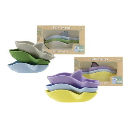 BATH SHARKS SILICONE 3PC