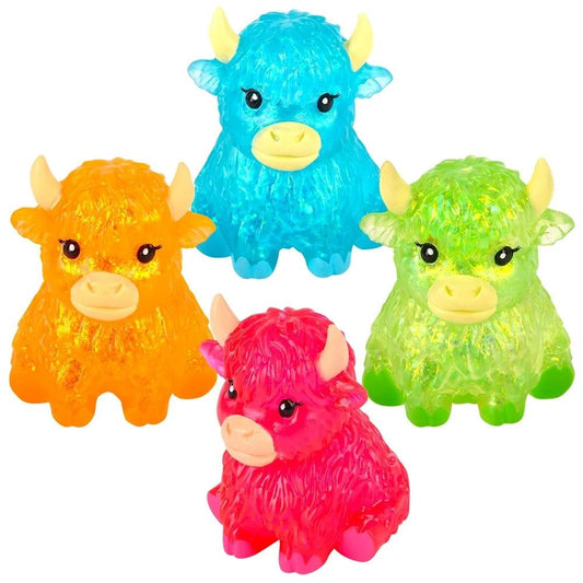 SQUISHY TRANSLUCENT HIGHLAND COW AST