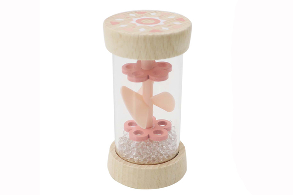 WOOD ECO WHIRLIE RATTLE PINK