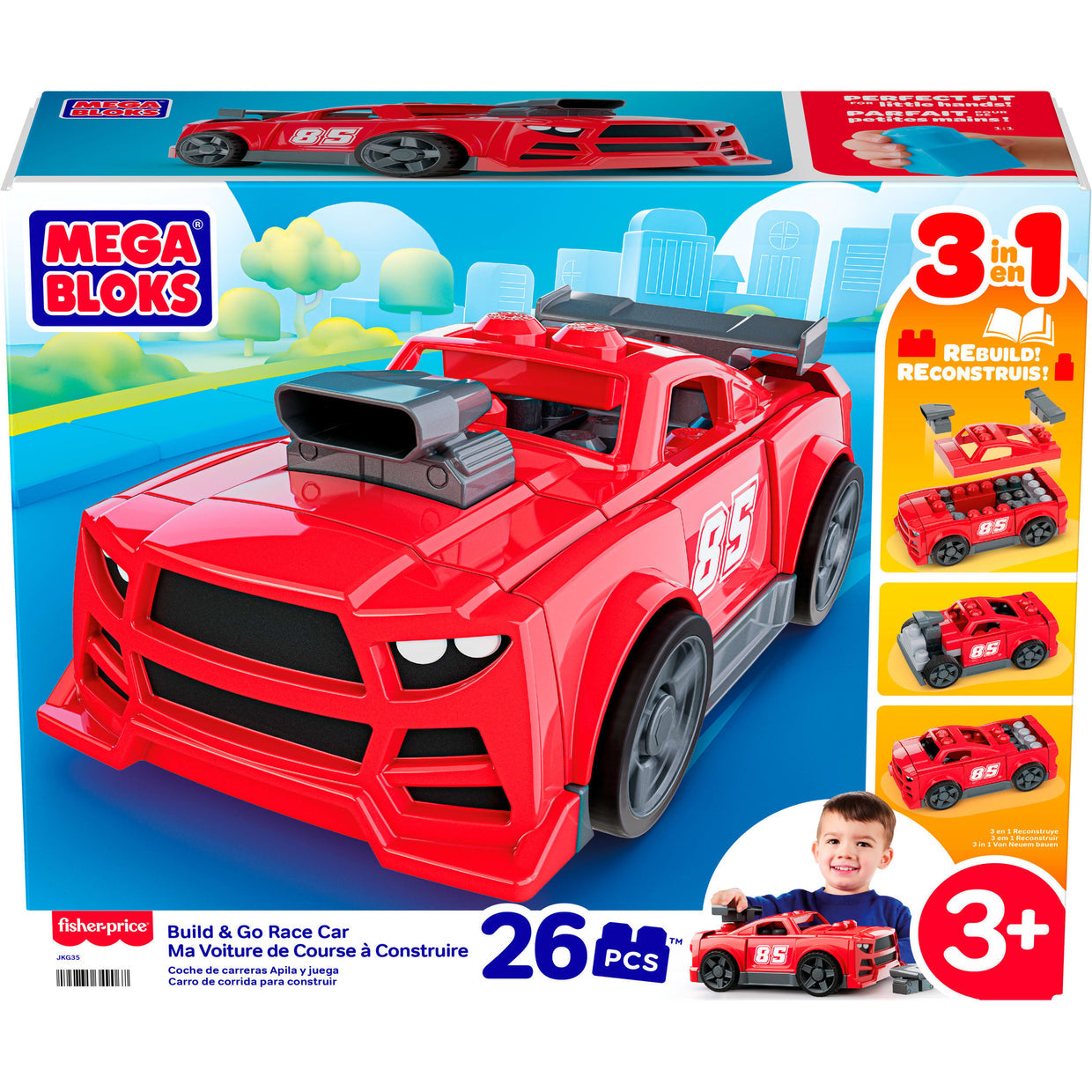 MEGA BLOKS BUILD & GO RACE CAR