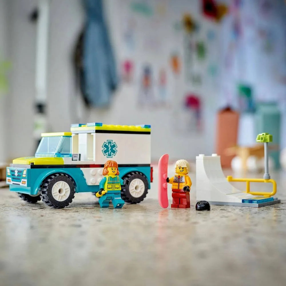 LEGO 60403 CITY AMBULANCE & SNOWBOARDER