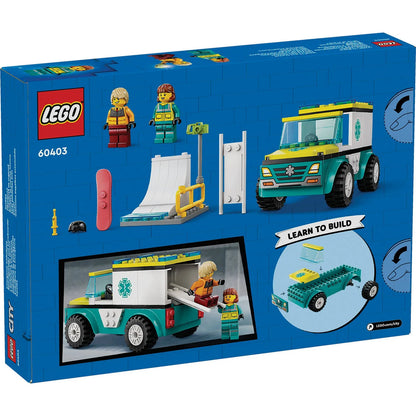 LEGO 60403 CITY AMBULANCE & SNOWBOARDER