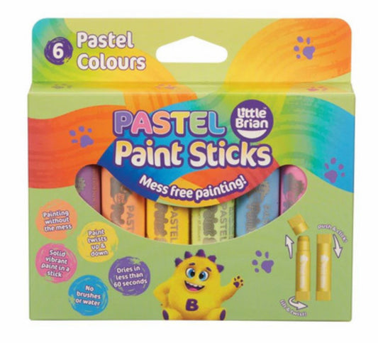 LITTLE BRIAN PAINT STICKS PASTEL 6 PK