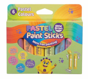 LITTLE BRIAN PAINT STICKS PASTEL 6 PK