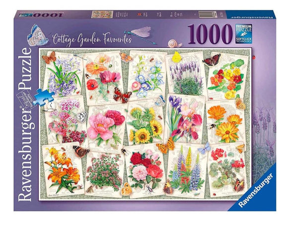 PUZZLE 1000PC COTTAGE GARDEN FAVOURITES