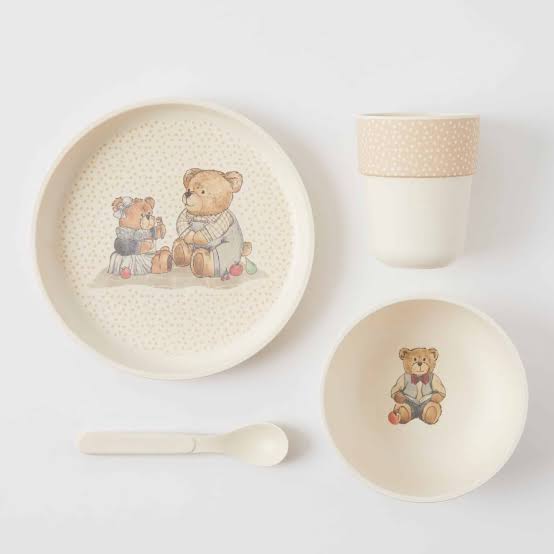 PILBEAM KIDS 4PC DINING SET VINTAGE BEAR