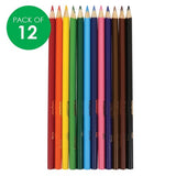 CRAYOLA PENCILS TRIANGULAR COLORED 12CT