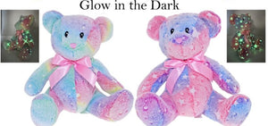 PLUSH COTTON CANDY TEDDY BEAR ASSTD