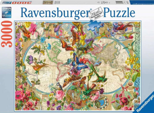 PUZZLE 3000PC FORA & FAUNA WORLD MAP