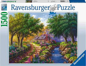 PUZZLE 1500PC COTTAGE BY THE RIVER