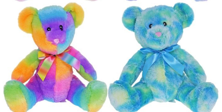 PLUSH COTTON CANDY TEDDY BEAR ASSTD