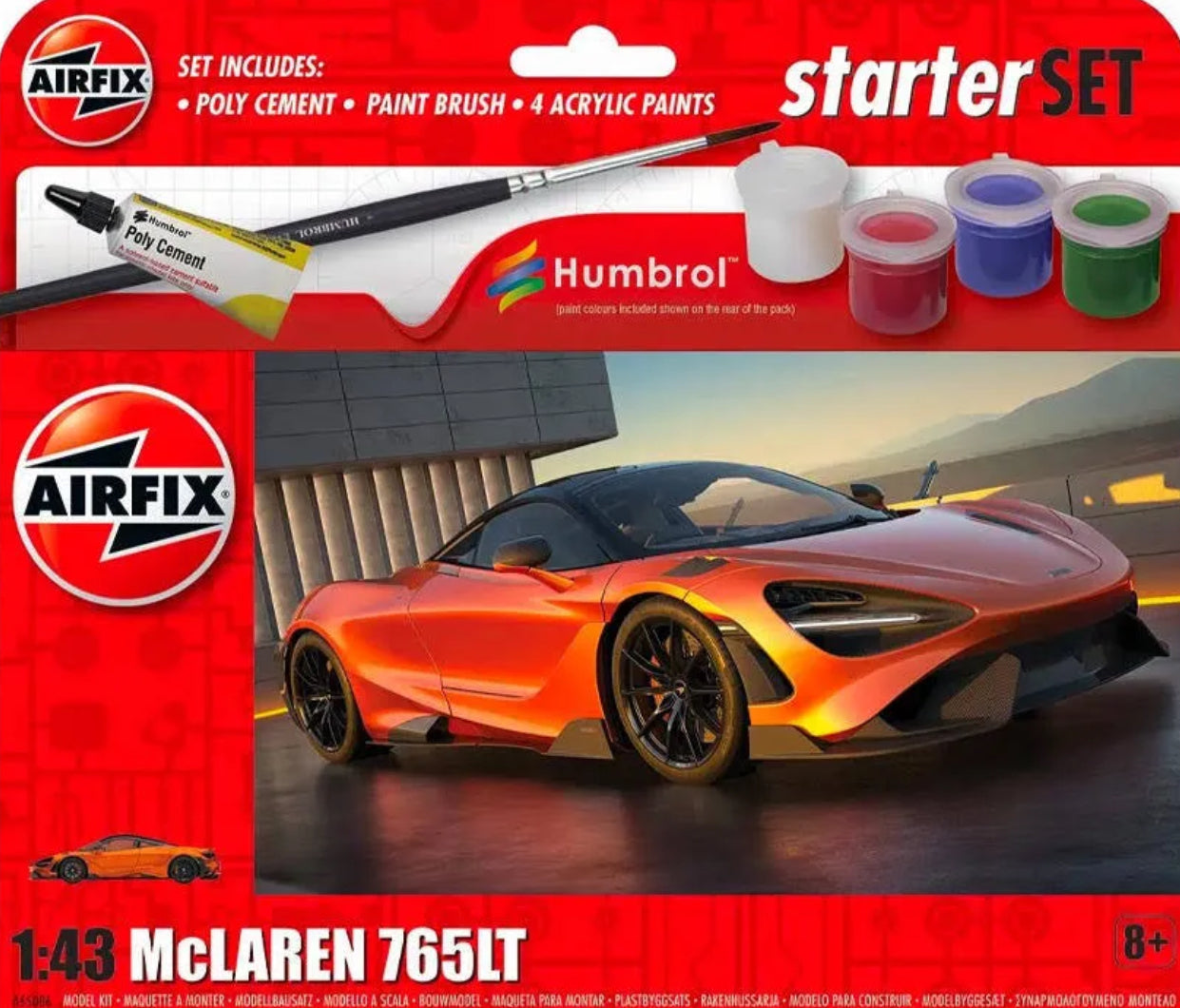 AIRFIX 1:43 STARTER SET MCLAREN 765