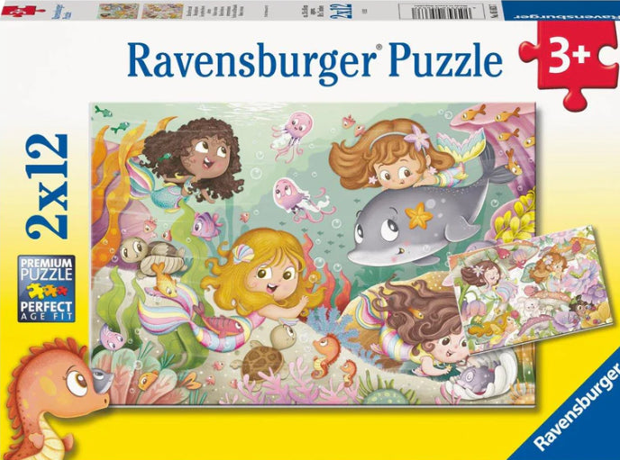 PUZZLE 2X12PC FAIRIES AND MERMAIDS