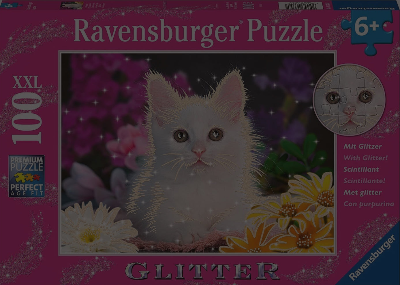 Puzzle 100Pc Glitter Cat