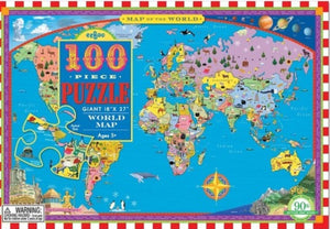 PUZZLE 100PC MAP OF THE WORLD