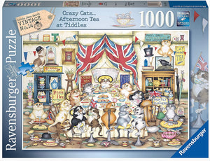 PUZZLE 1000PC CRAZY CATS AFTERNOON TEA