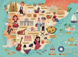 PUZZLE 100PC MAP OF SPAIN & PORTUGAL