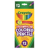 CRAYOLA PENCILS TRIANGULAR COLORED 12CT