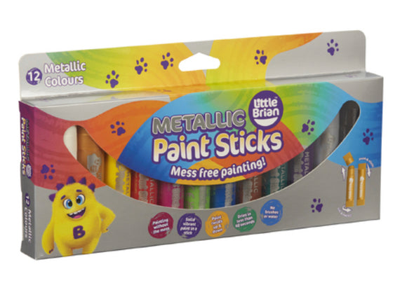 LITTLE BRIAN PAINT STICKS METALLIC 12 PK