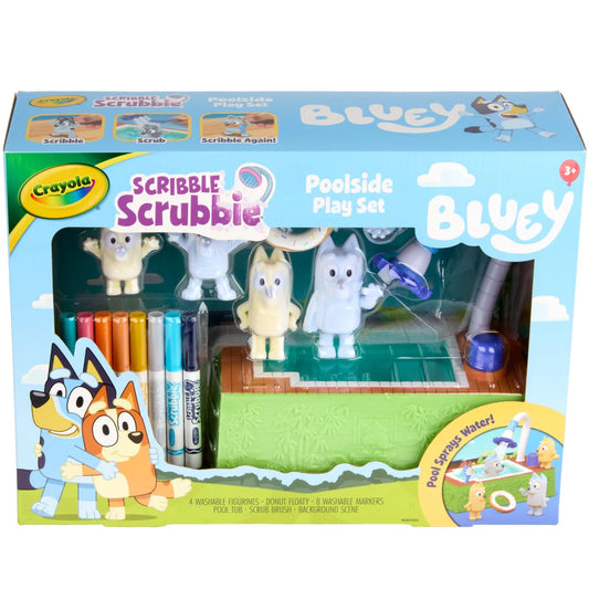CRAYOLA SCRIBBLE SCRUBBIE BLUEY POOLSIDE