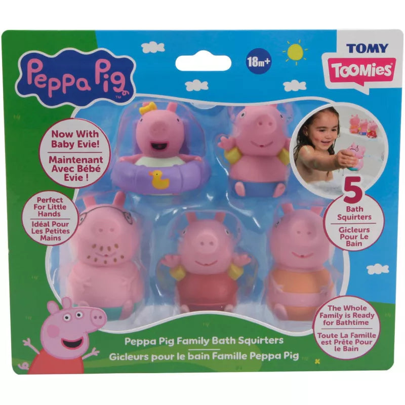 TOMY PEPPA PIG FAMILY BATH SQUIRTERS 5PK