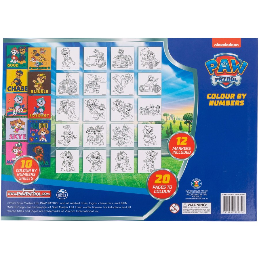 PAW PATROL PAINT BY NUMBERS