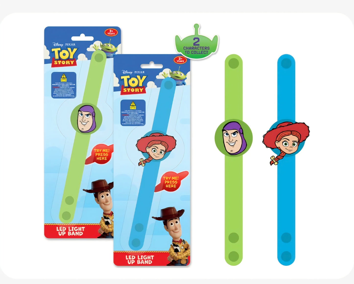 TOY STORY LED LIGHT UP BANDS AST