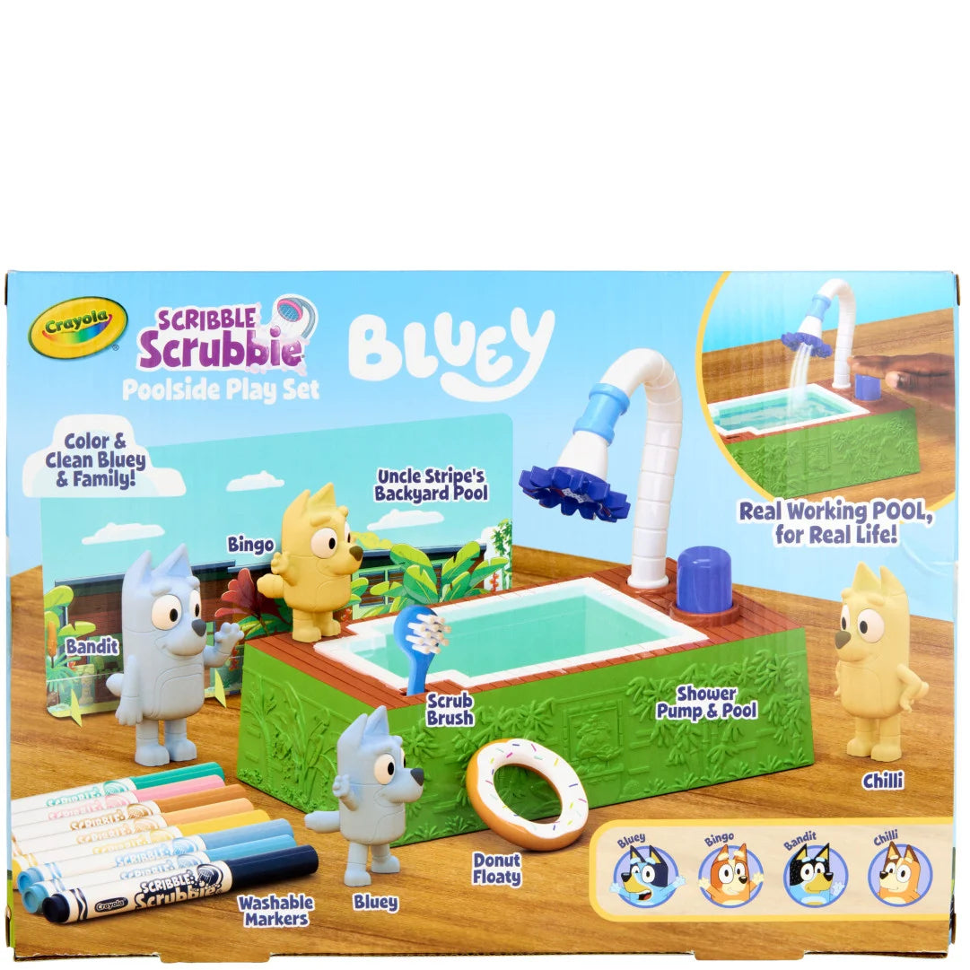 CRAYOLA SCRIBBLE SCRUBBIE BLUEY POOLSIDE