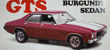 1:18 HOLDEN HQ MONARO GTS BURGUNDY SEDAN