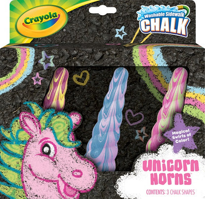 CRAYOLA CHALK 3CT UNICORN SIDEWALK AST