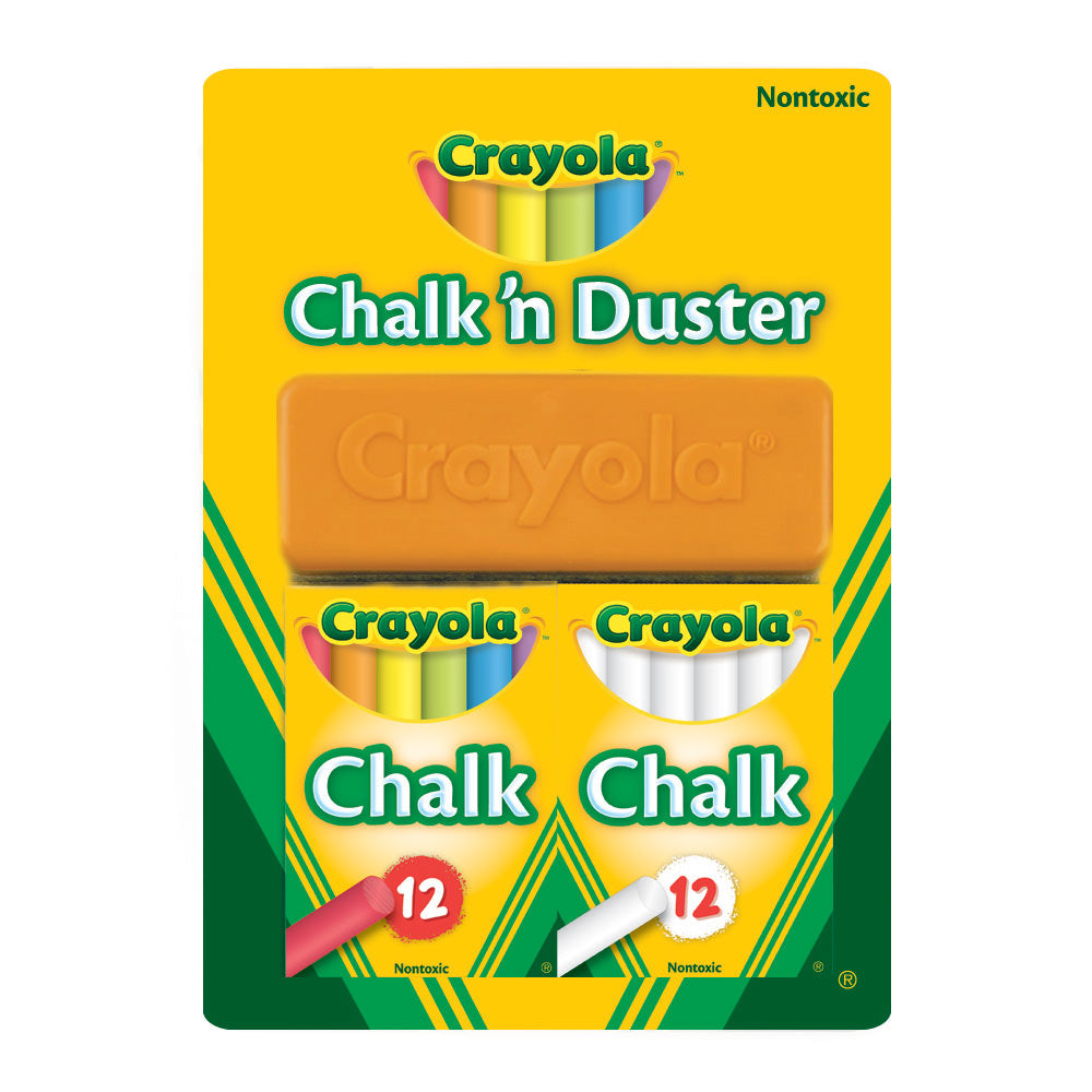 CRAYOLA CHALK N DUSTER BLISTER PACK