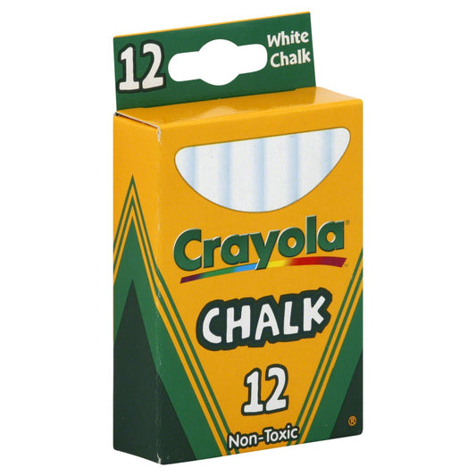 CRAYOLA CHALK WHITE 12 STICK