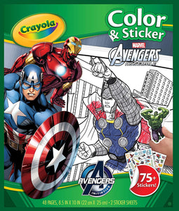 CRAYOLA COLOR & STICKER BOOK AVENGERS