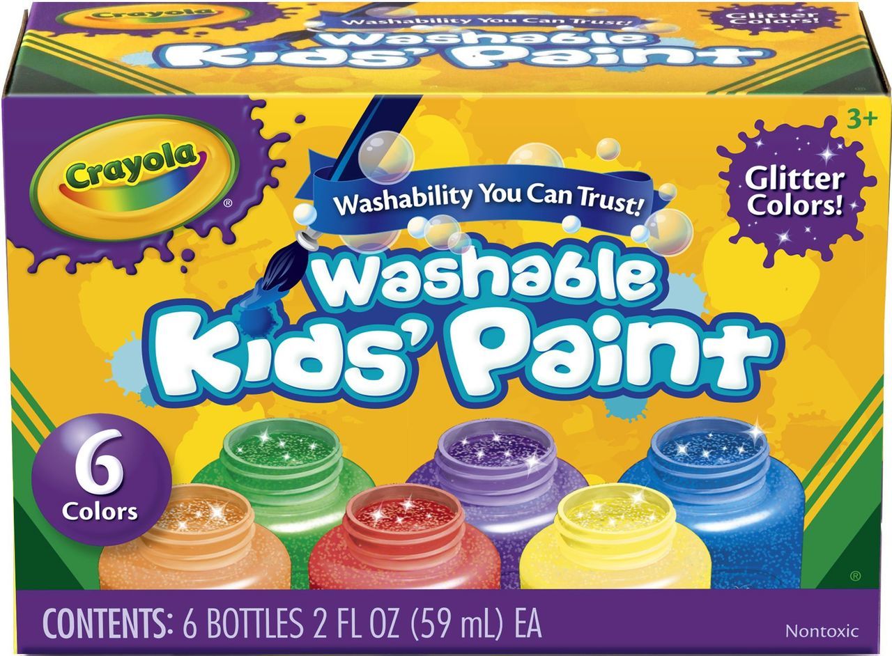 Crayola Paint Glitter Washable 6Ct