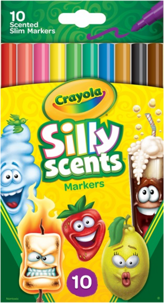 CRAYOLA MARKER SLIM SILLY SCENTS 10 PK