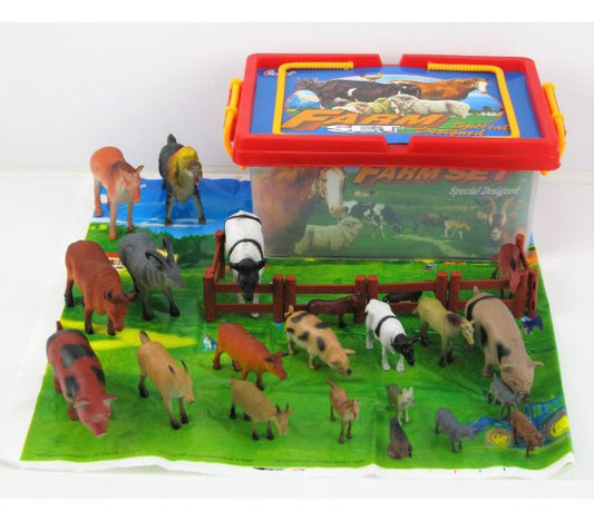 Carry Box Of Farm Animals