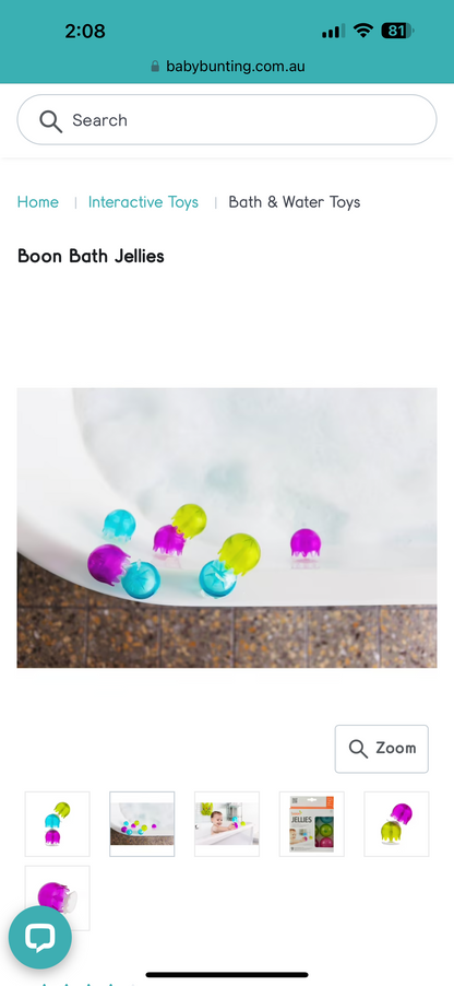 BOON JELLIES SUCTION CUP BATH TOY