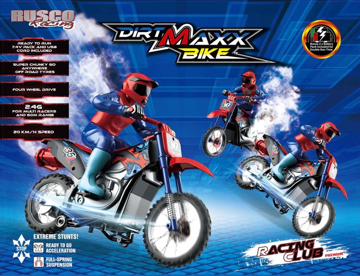 R/C RUSCO DIRT MAX SMOKING MOTORBIKE