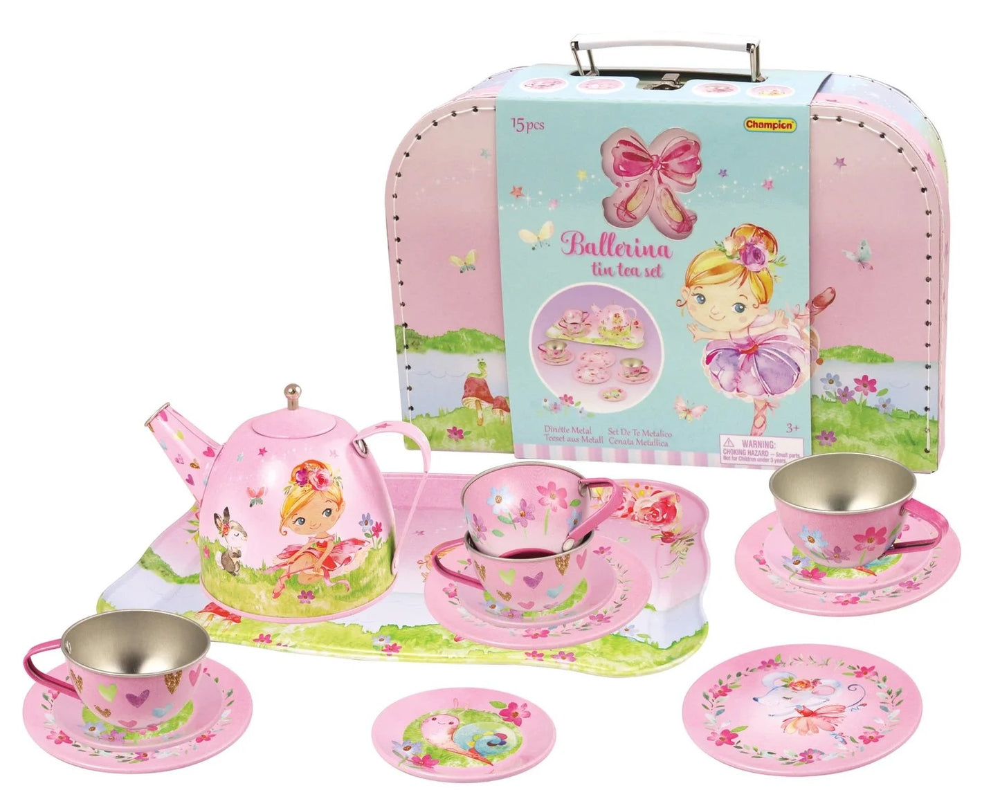 TEA SET TIN IN SUITCASE BALLERINA