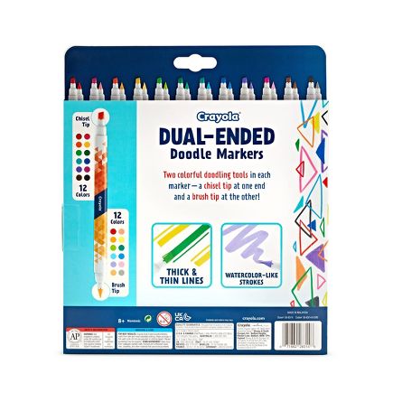 CRAYOLA MARKER D&D DUAL ENDED 12CT