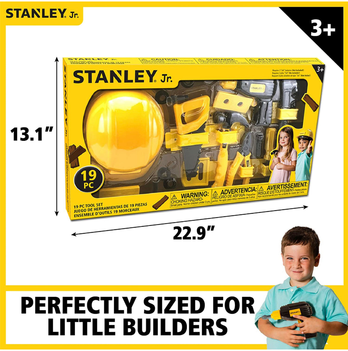STANLEY JR 19PC TOOL SET W HAT