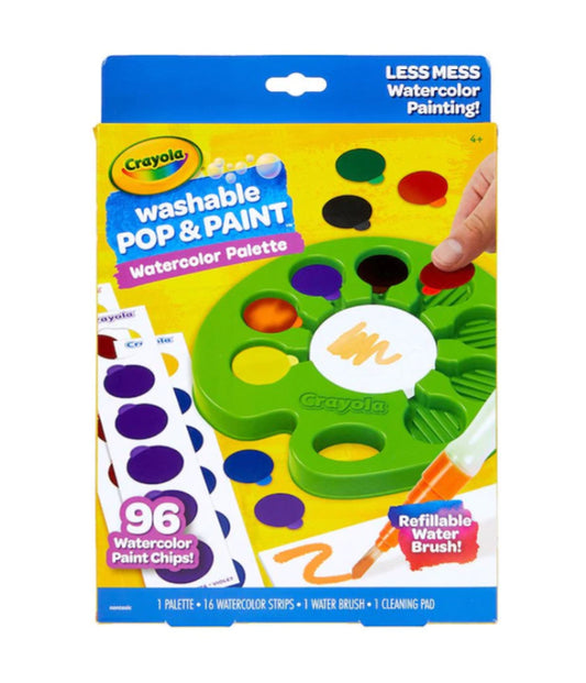 CRAYOLA POP & PAINT WATERCOLOR PALETTE