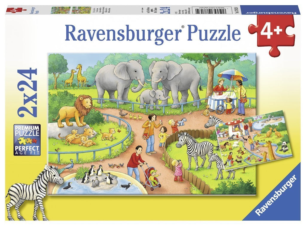 PUZZLE 2X24PC A DAY AT THE ZOO