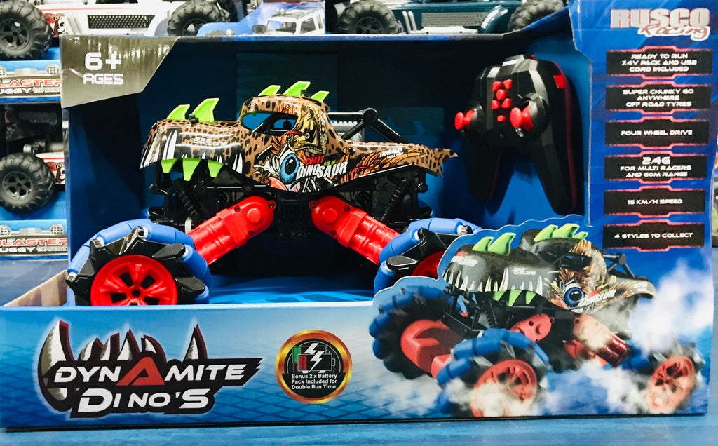 R/C RUSCO DYNAMITE DINO STUNT CAR ASTD