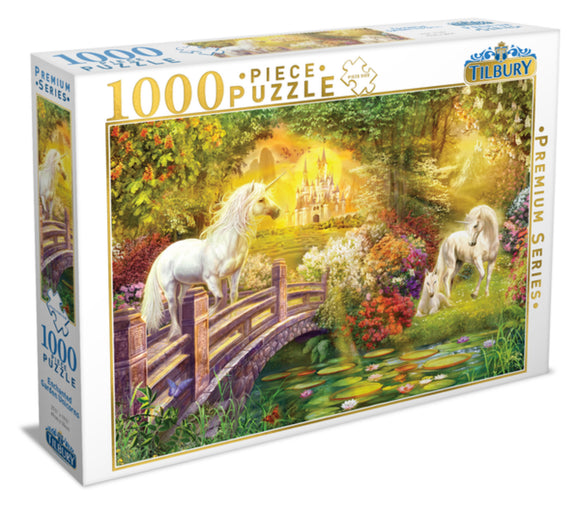 PUZZLE 1000PC ENCHANTED GARDEN UNICORNS