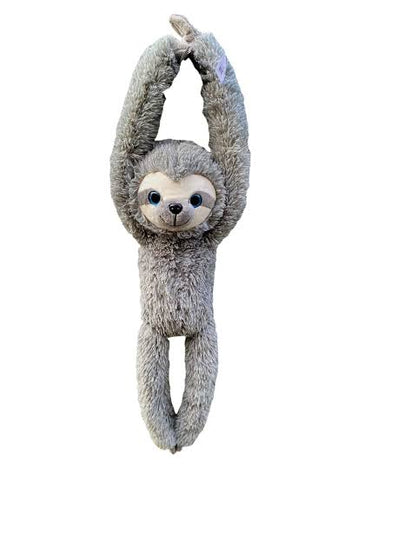 PLUSH COTTON CANDY HANGING SLOTH ASTD