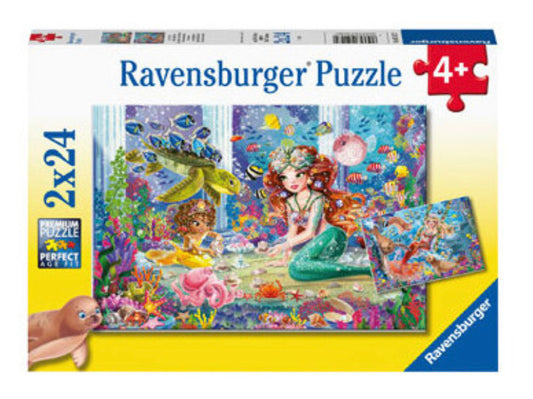 PUZZLE 2X24PC MERMAID TEA PARTY