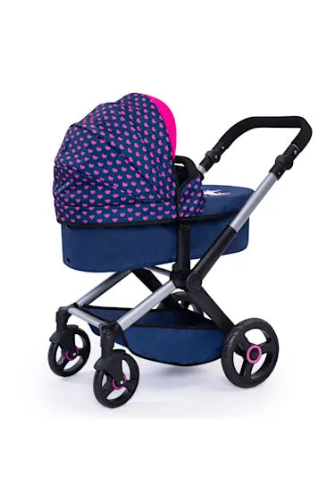 Bayer Xeo Compact Doll Pram Blue/Heart